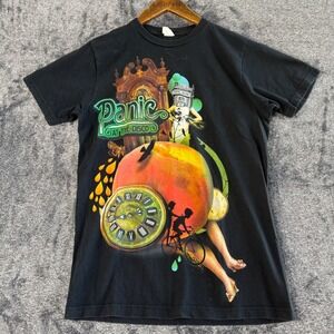 Panic At The Disco! Band T-Shirt James and The Giant Peach Black Size Medium VTG